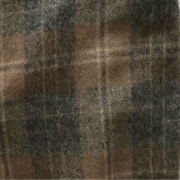 French Connection Plaid Wool Trousers in Camel/Gray with flared leg SZ8 - Picture 6 of 6